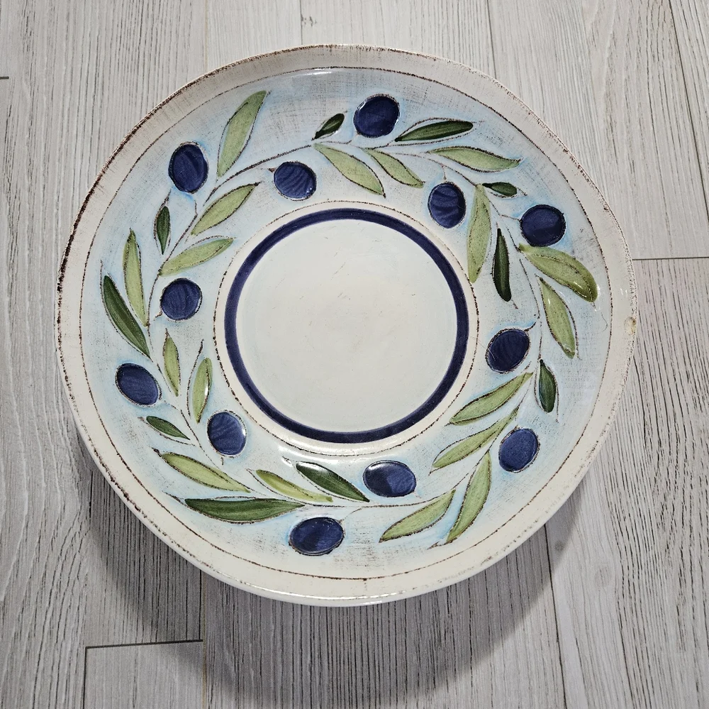 Crate & Barrel Gianna Pasta/Soup Bowl Retired Pattern Earthenware Rare Italy 9